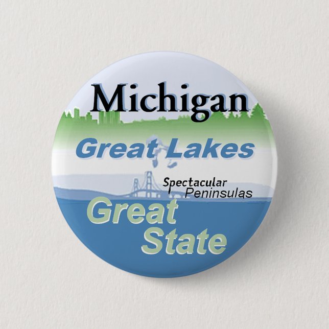 MICHIGAN PINBACK BUTTON (Front)