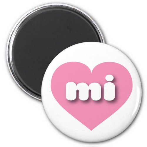 MIchigan pink heart _ I love mi Magnet