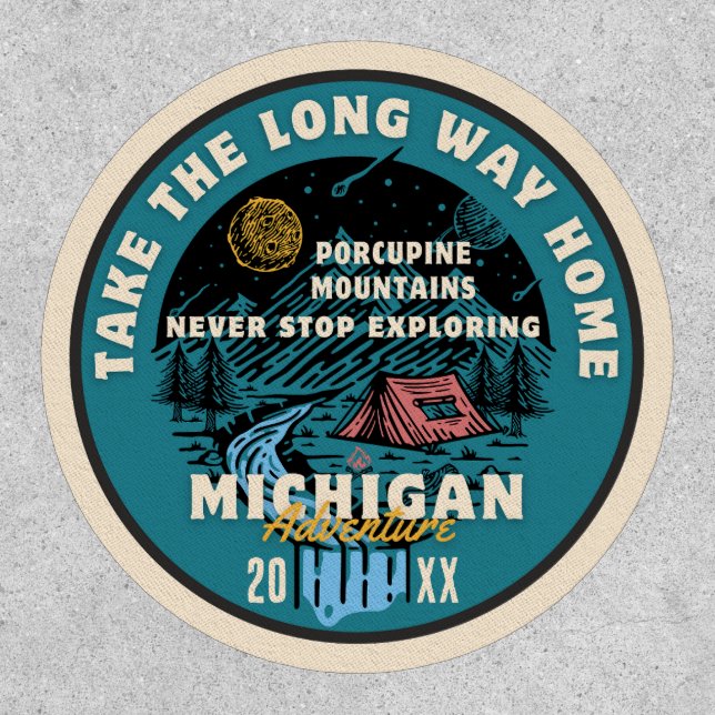  Michigan Porcupine Mountains Circle Patch   (Front)