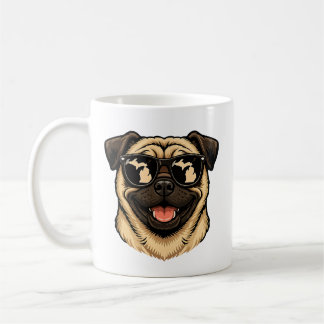 Michigan Pug Wearing Sunglasses Coffee Mug