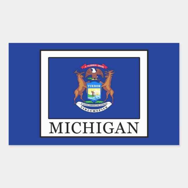 Michigan Rectangular Sticker (Front)