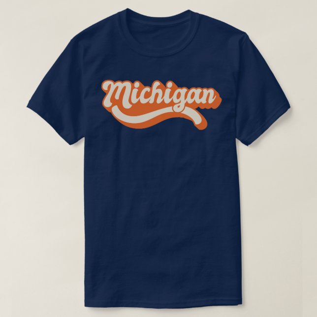 Michigan Retro1  T-Shirt (Design Front)