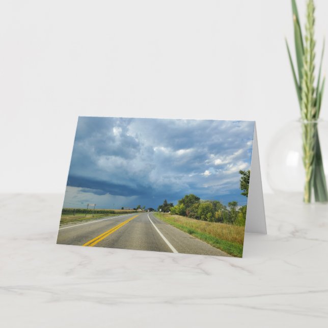 Michigan road letterpress thank you card (Front)