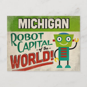 Michigan Robot - Funny Vintage Postcard