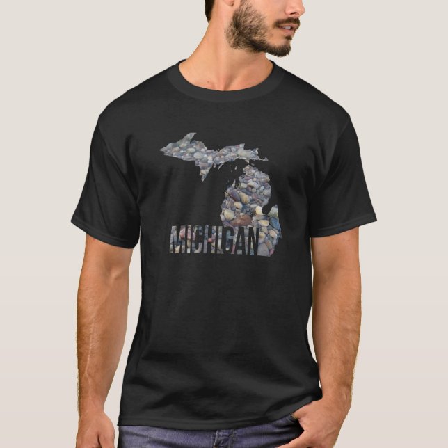 Michigan Rock Beach Lake State MI Geology T-Shirt (Front)
