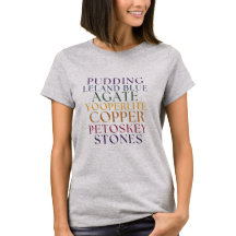 Michigan Rockhound Simple Text T-Shirt