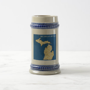 MICHIGAN ROCKS BEER STEIN