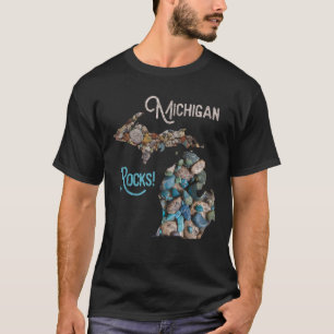 Michigan Rocks Petoskey Stone Hunting Tee Great La