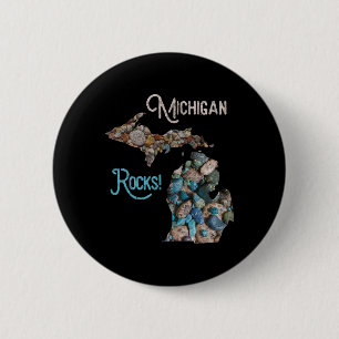 Michigan Rocks Petoskey Stone Hunting Tee Great La Button