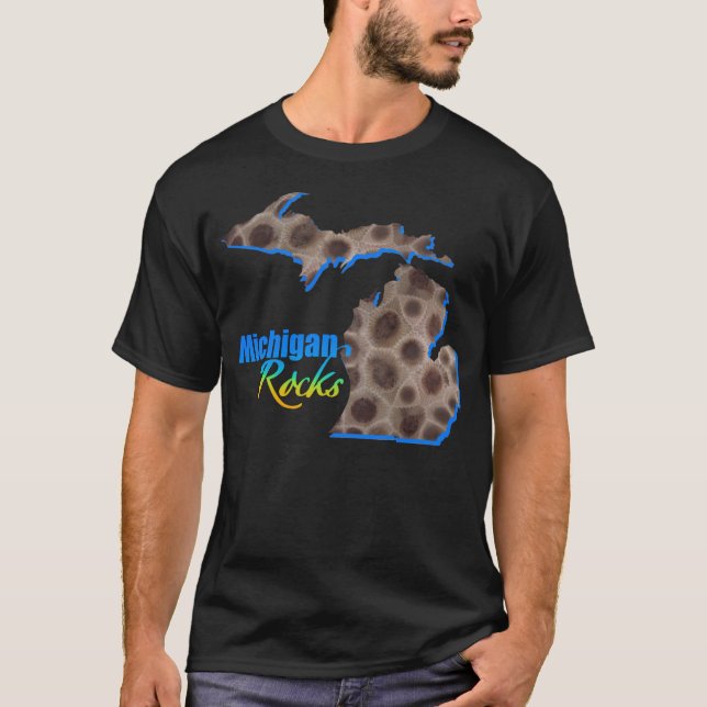 Michigan rocks | Petoskey stone pattern  T-Shirt (Front)