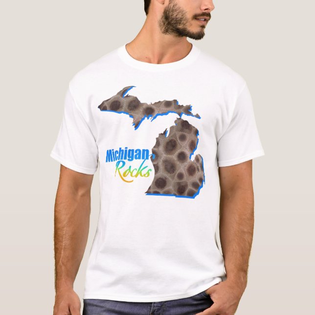 Michigan rocks | Petoskey stone pattern  T-Shirt (Front)