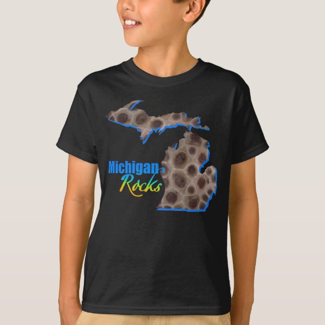 Michigan rocks | Petoskey stone pattern    T-Shirt (Front)