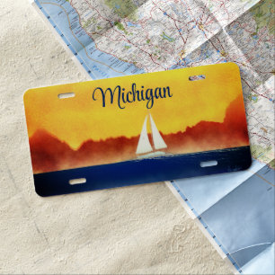 Michigan Sailing License Plate