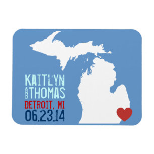 Michigan Save the Date - Customizable City Magnet