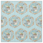 Michigan Shells Lighthouse Fabric