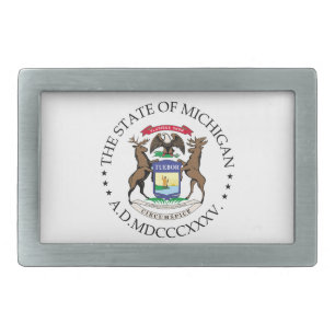Michigan sign belt buckle