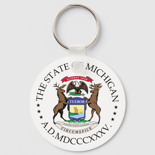 Michigan sign keychain (Front)