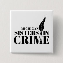 Michigan Sisters in Crime button