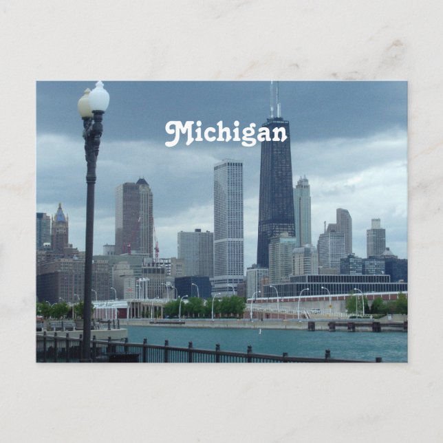Michigan Skyline Postcard (Front)
