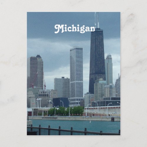 Michigan Skyline Postcard