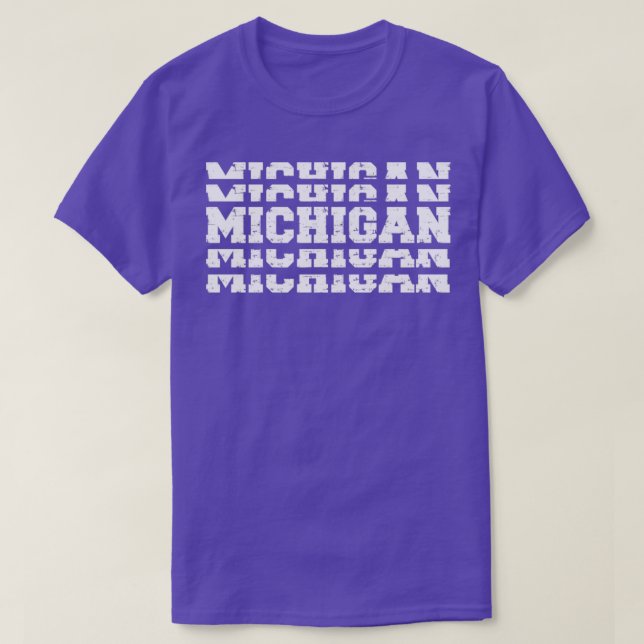 Michigan Stacked Vintage  T-Shirt (Design Front)