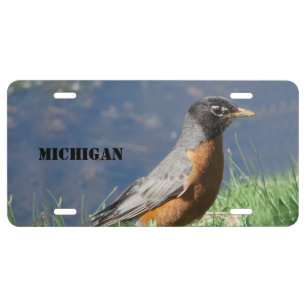 Michigan State Bird License Plate