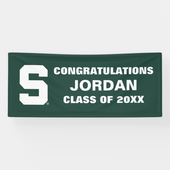 Michigan State Block S Banner (Horizontal)