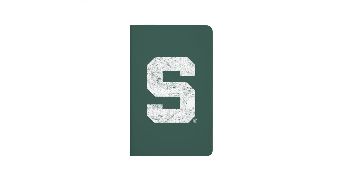 Michigan State Block S Distressed Journal Zazzle Com Michigan State Block S Distressed Journal Zazzle Com