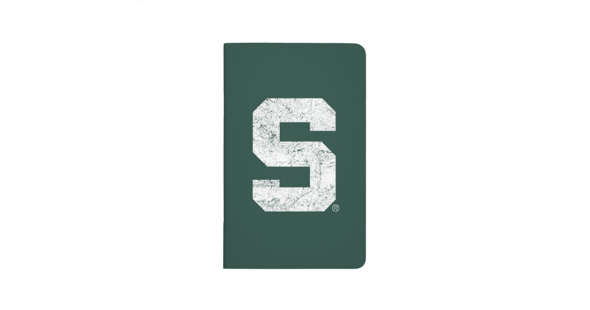 Michigan State Block S Distressed Journal Zazzle Com