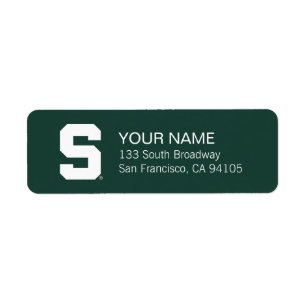 Michigan State Block S Label