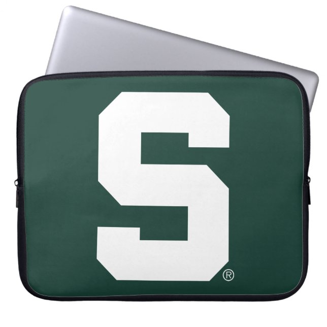 Michigan State Block S Laptop Sleeve (Front)