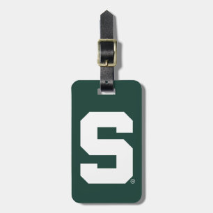 Michigan State Block S Luggage Tag