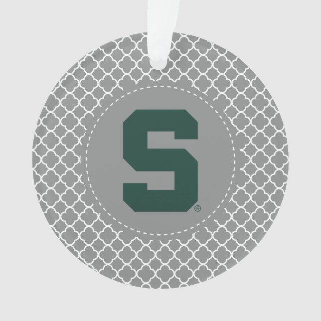Michigan State Block S Ornament (Front)