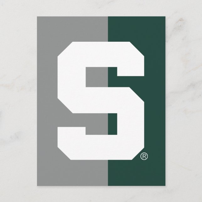 Michigan State Block S Postcard (Front)