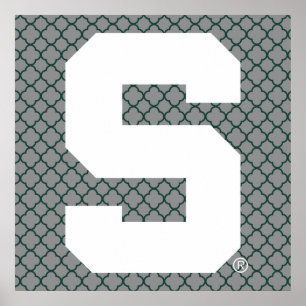 Michigan State Block S Poster