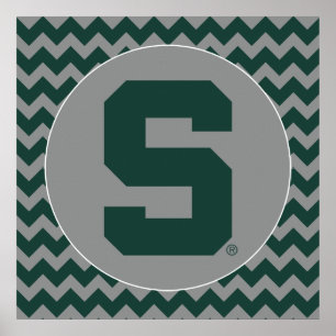 Michigan State Block S Poster