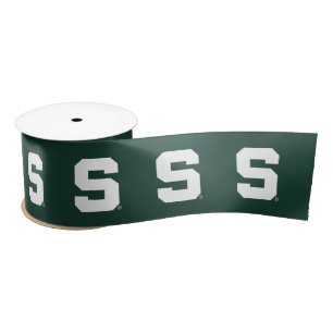Michigan State Block S Satin Ribbon