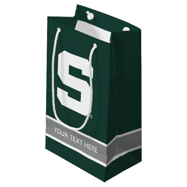 Michigan State Block S Small Gift Bag (Front Angled)
