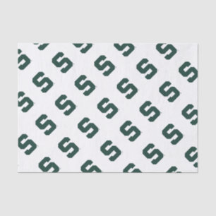 Michigan State Block S Tissue Paper