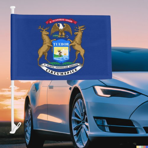 Michigan State Car Flag