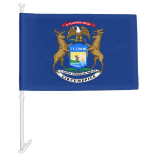 Michigan State Car Flag