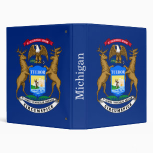 Michigan State Flag 3 Ring Binder