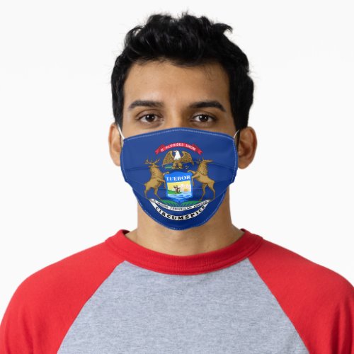 Michigan State Flag Adult Cloth Face Mask