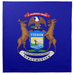Michigan State Flag American MoJo Napkin