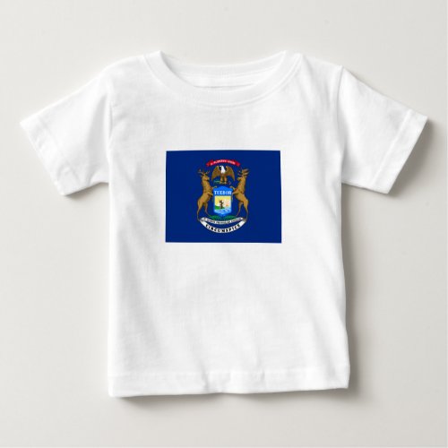 Michigan State Flag Baby T_Shirt