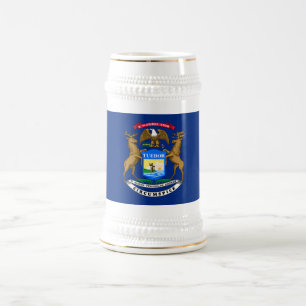 Michigan State Flag Beer Stein