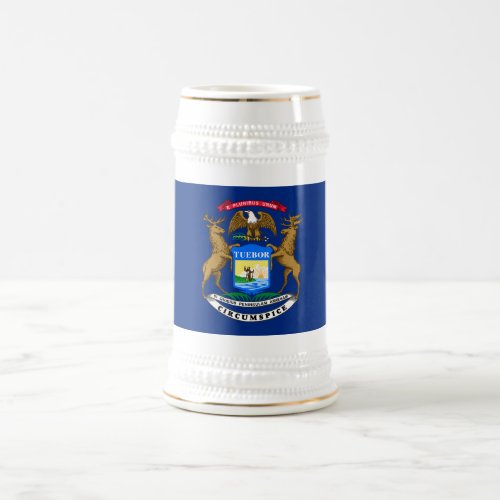 Michigan State Flag Beer Stein