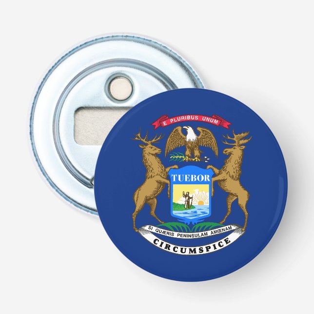 Michigan State Flag Bottle Opener (Front)