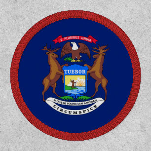 Michigan State Flag Circle Patch