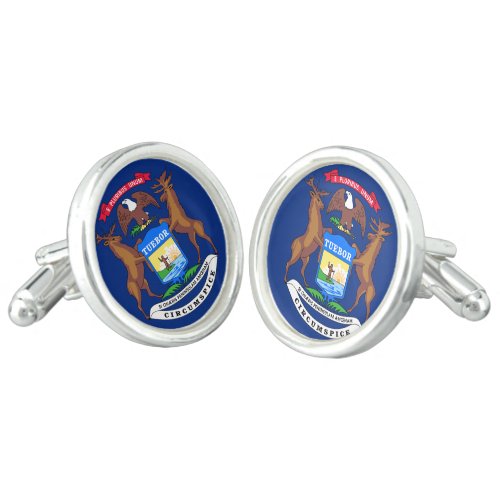 MICHIGAN STATE FLAG CUFFLINKS